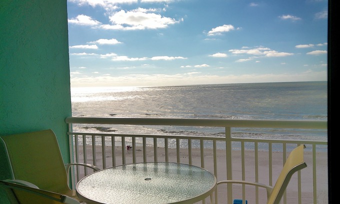 Indian Shores Condo | CHATEAUX #507~DIRECT GULF FRONT weather is great! Beach Renourishment ONGOING