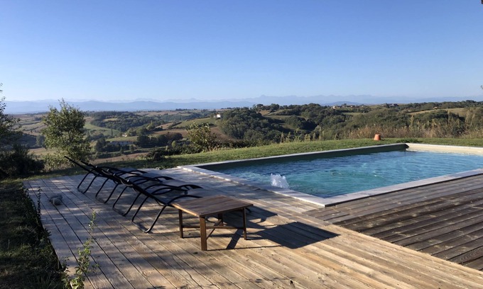 Gaillac-Toulza House | Chaumarty Ecogîtes - Gîte Le Terra Sienna - Swimming pool - Remarkable view