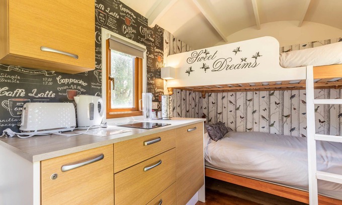 Trunch Cabin | Cheviot Shepherd Hut | a glamping shepherds hut perfect for a small family with children