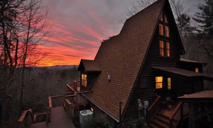 Brevard Ski Chalet | Chic A-Frame Cabin with Stunning Views