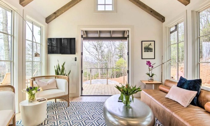Asheville House | Chic, Mountaintop Luxury Cottage + Hot Tub, Asheville, NC