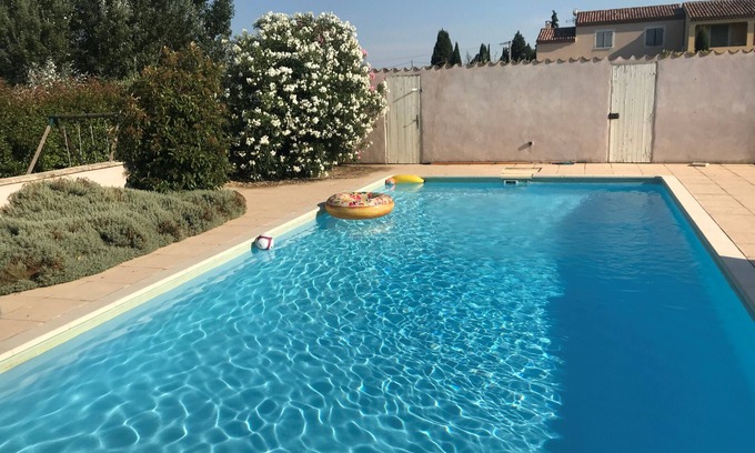 Sernhac Villa | Child friendly modern villa decorated to the highest standards pool 10M x 5 M