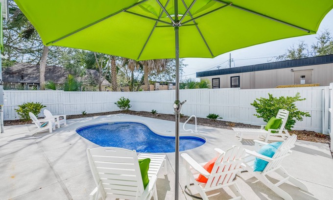 Tybee Island Cottage | Colorful Tybee Cottage | Saltwater Pool & Steps to Beach | by Tybee Cottages