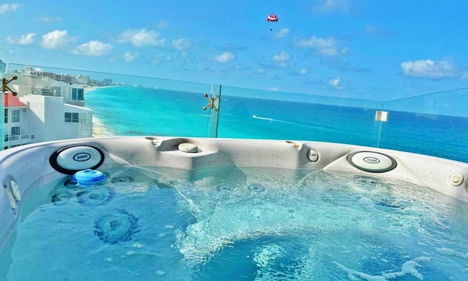 Zona Hotelera Hotel | Combo #3134-Tim’s Ocean Condos– Beachfront Big Private Terraces & Lots of Space!