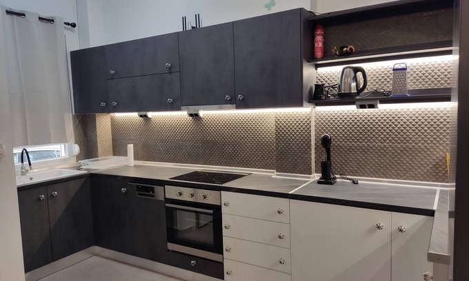 Thessaloniki Apartment | "Comfort Cave: Modern Living Near Metro & Thessaloniki Center!"