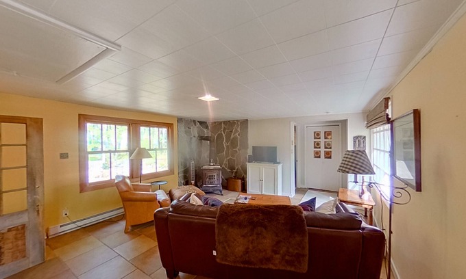 Lake Township House | Comfortable cabin on the Lower Platte with dock, deck, wood stove & fast WiFi