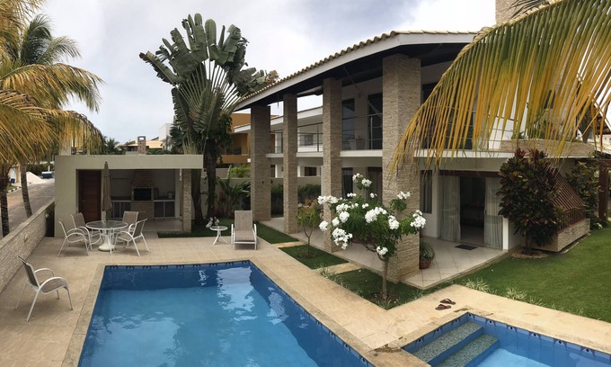 Jenipabu House | Complete house, 4 bedrooms w/air, 2 suites, 5 bathrooms, pool, barbecue