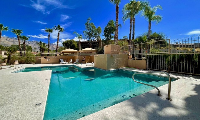 Skyline Bel Air Estates Condo | Condo with private patio, shared pool, loft workspace