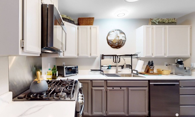 Eureka House | Contemporary hideaway with an updated kitchen, fast WiFi, & washer/dryer