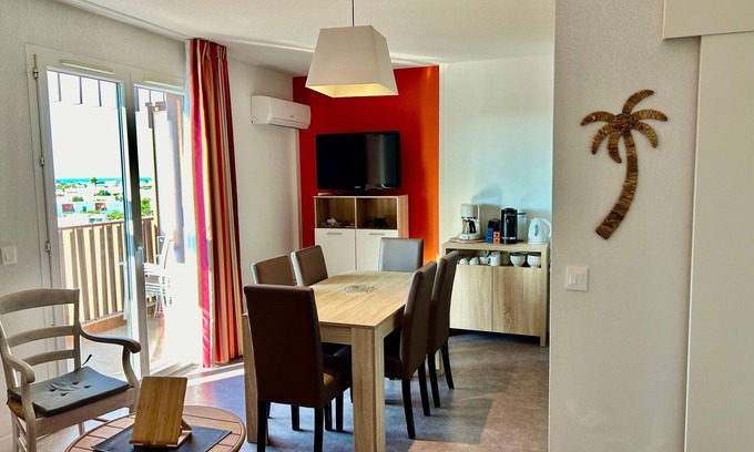 Sete Apartment | Cosy Plage - Appt climatisé avec piscine partagée