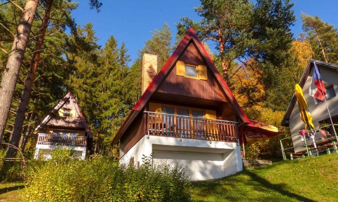 Karlovy Dvory Cottage | Cottage with a view of Lipno lake