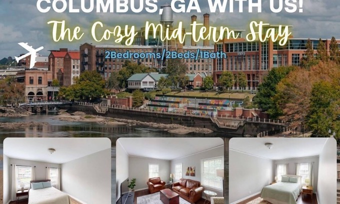 Columbus Apartment | Cozy 2-Bed Mid-Term Stay