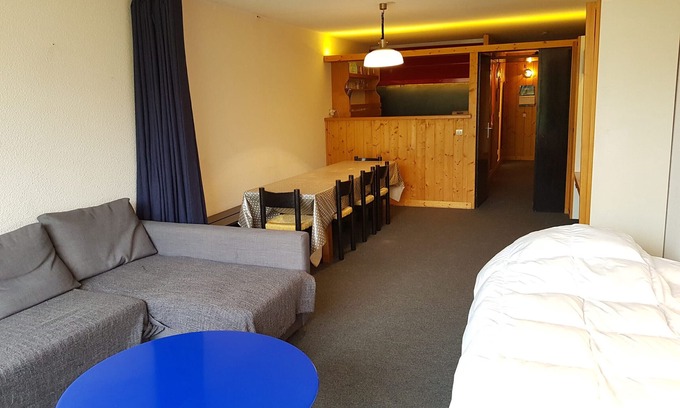 Arc-1600 Apartment | Cozy 3-Room Apt for 8 in Arc 1600, Near Slopes & Shops, South-Facing Balcony