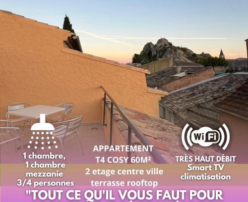 Pierrelatte Apartment | Cozy 60M T4 duplex avec terrasse roof-top