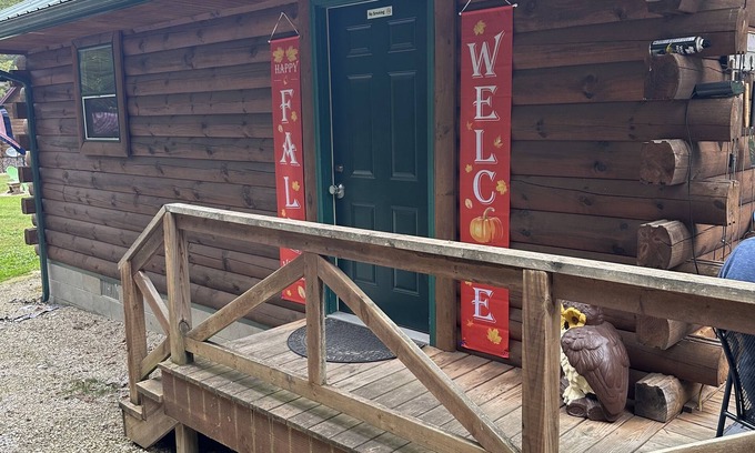 Wellston Cabin | Cozy cabin for two adults . no room to add extra . Cabin in the woods w Hot tub
