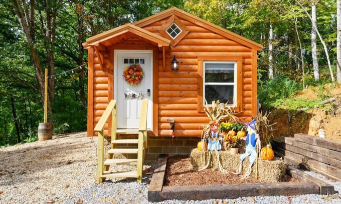 Cosby Cabin | Cozy Cabin in Cosby, TN 1 King Bed/2 Queen Bunk Beds