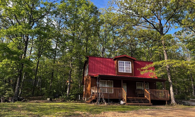 Winslow Cabin | Cozy cabin with beautiful view of the meadow from porch-access to pond & meadow