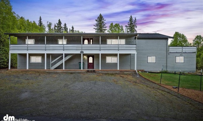 Huffman - O' Malley Cabin | Cozy Caribou Corner in peaceful wooded area, close to airport, trails, Sleeps 7!