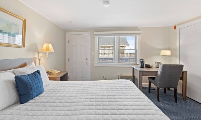 Falmouth Heights Condo | Cozy Queen Room w/Partial Ocean View (202)