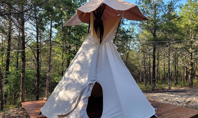 Cedarcreek RV Rental | Cozy Sioux Tipi at Cedar Ridge Ranch & Trails
