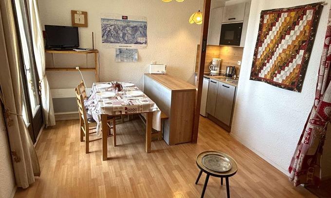 Les Saisies Apartment | Cozy Studio, Sleeps 4, Central Les Saisies, Balcony, 2-Star Rated