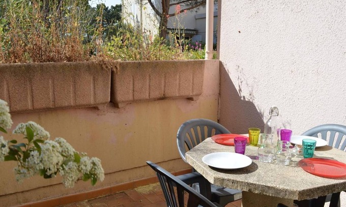 Argeles-sur-Mer Apartment | Cozy Studio Steps from Beach with Terrace, Barbecue, Private Parking