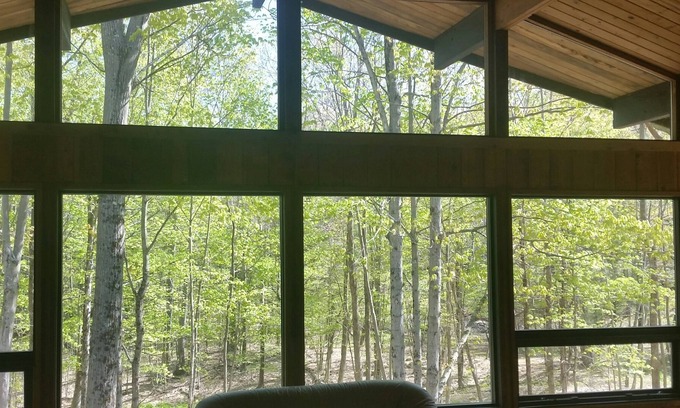 Taconic Lake House | COZY, WOODED RETREAT In The Taconic Hills 2+ BR 2.5 BA, large, open LR .