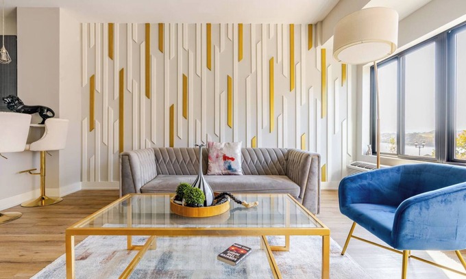Bayonne Apartment | Creator's Den - 10 Mins NYC/EWR @ The Helix Luxury Apartments