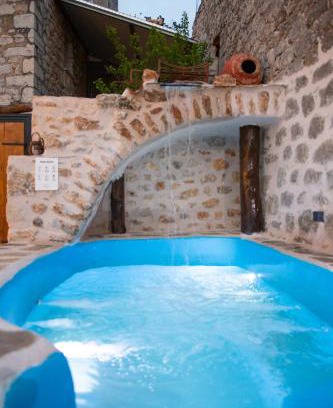 Koita House | Dandy Villas Mani - Old Tower House - Fireplace - Pool