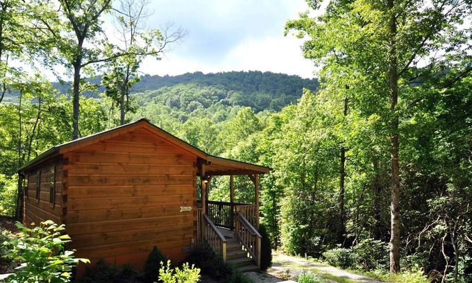 Asheville Cabin | Deer Run | Wooded Cabin w/Fire Pit, Porch Views + Biltmore Pass