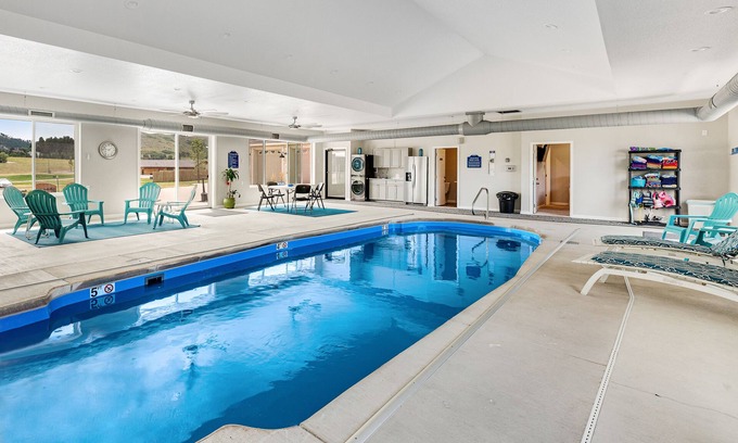 Deadwood House | Deluxe spacious home w/private indoor pool, 2 hot tubs, game room, fireplaces