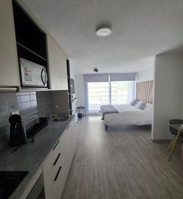 Downtown Santiago Apartment | Departamento en Santiago, Parque O'higgins, Movistar Arena con terraza