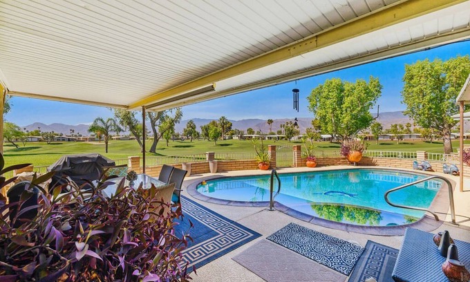 Palm Desert House | Desert Oasis - 2BR/2BA - Private Pool w/Sweeping Golf & Mountain Views in 55+