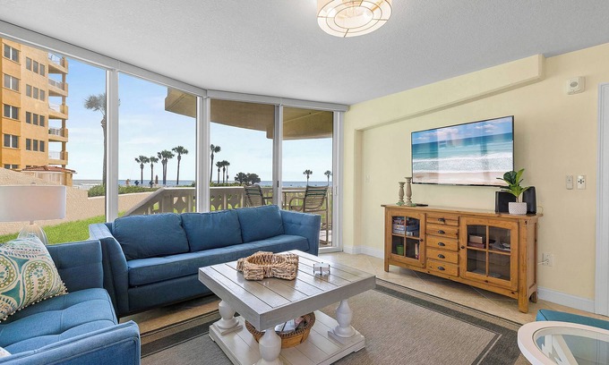 New Smyrna Beach Condo | ☀️Discounted Rates | Oceanfront with Awesome Views | Golden Arms 101☀️