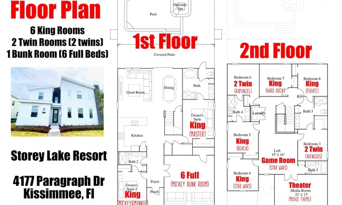 Kissimmee House | Discounted Weekly rates, Family Vacation Home by WDW Storey Lake Private Pool