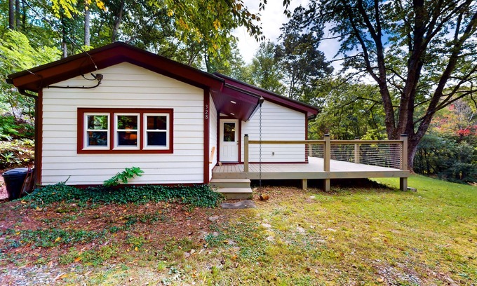 Boone House | Dog-friendly cabin with fireplace, deck, mountain views, & W/D