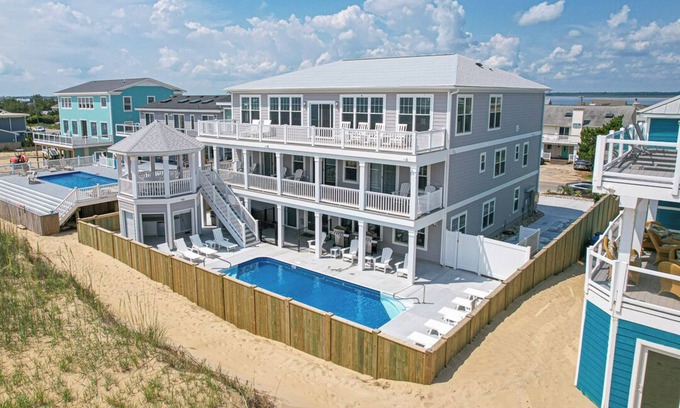 Sandbridge House | Dolphin Watch | Oceanfront | Private Pool, Hot Tub, Dog Friendly