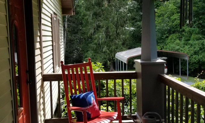 Brevard House | Downtown Cottage on the Creek. Beautiful, Natural Yard. Easy Walk to Parks.