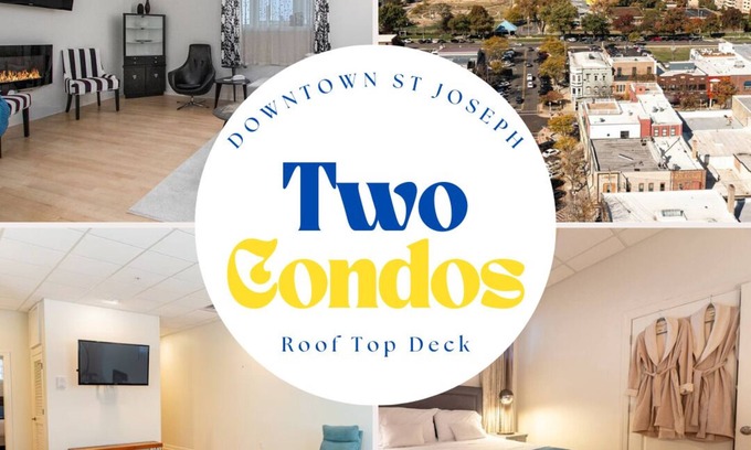 Saint Joseph Condo | Downtown Duo | Wineries | Rooftop Deck | 2 Condos