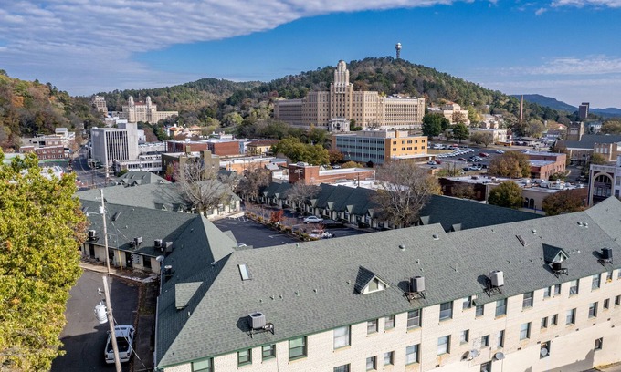 Hot Springs Apartment | Downtown in Historic District, gated community with assigned parking.