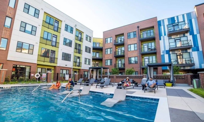 Mile Square Apartment | Downtown Indy Apartment w/Balcony, Pool & Parking