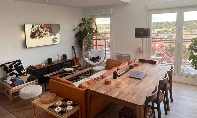 Corbeil-Essonnes Apartment | Duplex de la Gare, Rooftop, Jacuzzi