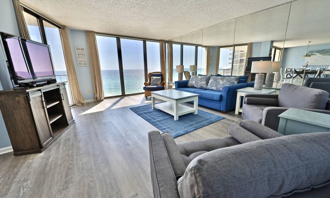 Panama City Beach Condo | Edgewater 2 BR Gulf Front.*Sleeps 8! 8th Floor Tower 3. Beach Front.