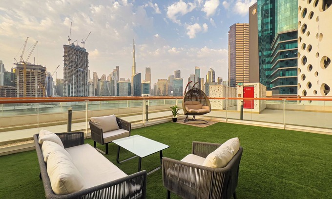 Business Bay Apartment | Elegant 2BR with Burj Khalifa And Lake view