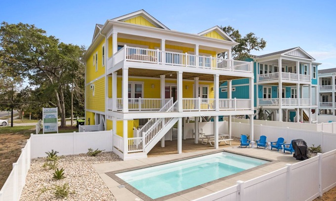 Long Beach House | Elegant 6-Bedroom Custom Home with Private Heated Pool, Easy Beach Access