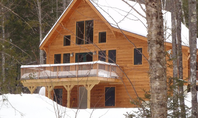 Bethel Ski Chalet | Elegant custom chalet in private wooded location close to skiing, golf, village