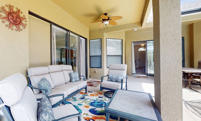 Legacy Park House | Elegant home with private pool & spa, fenced yard, lanai & themed bedrooms