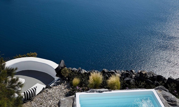 Firostefani Villa | Elegant Santorini Villa | Private Plunge Pool | Eden Villas Two Bedroom Villa |.