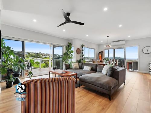 Encounter Bay House | Elevated Coastal Escape Birdsby Day Light by Night