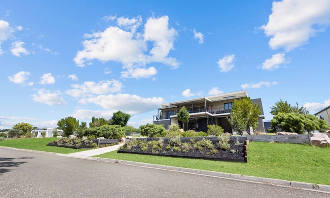 Newlands Arm House | Elevation: A stunning modern holiday home with a fantastic entertaining deck